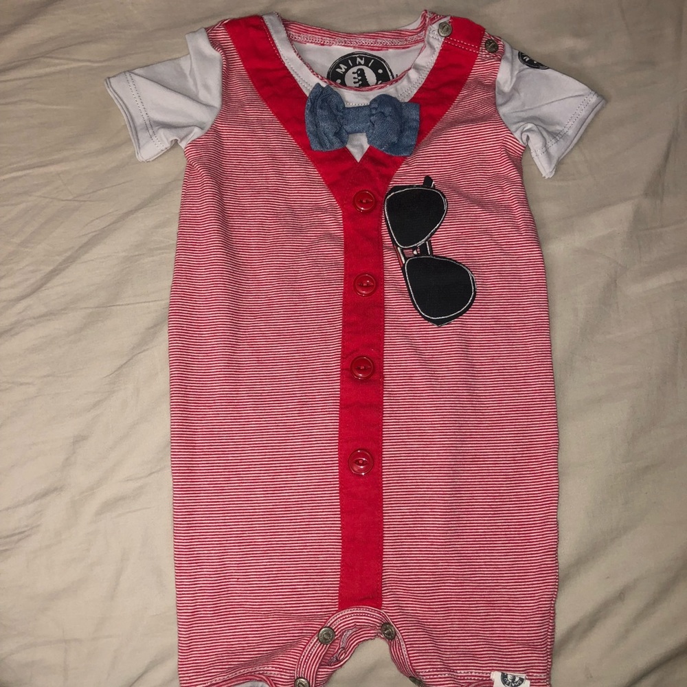 2 Adorable Boy Rompers - Picture 2 of 3
